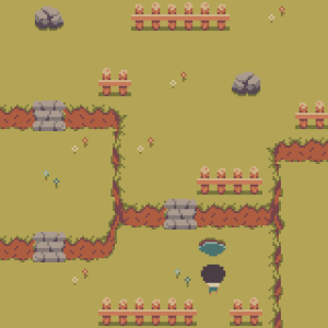 16×16 top down infinite runner tileset