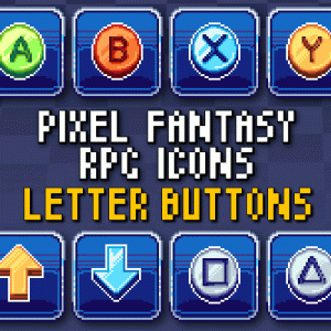 PIXEL FANTASY RPG ICONS – Letter Buttons